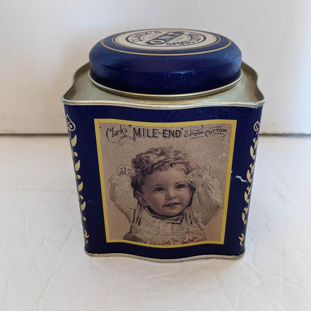 Reproduction Clark’s “Mile End” Spool Cotton Tin